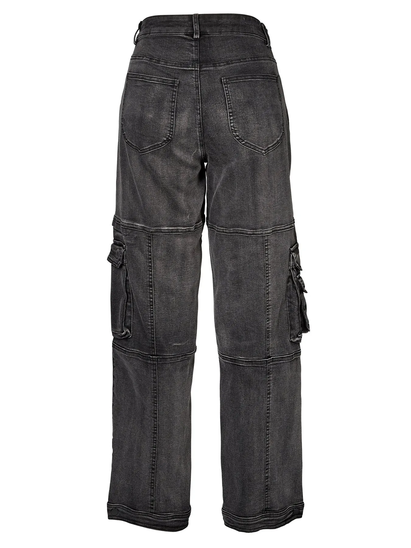 Venja Stretch Cargo Denim - Faded Black