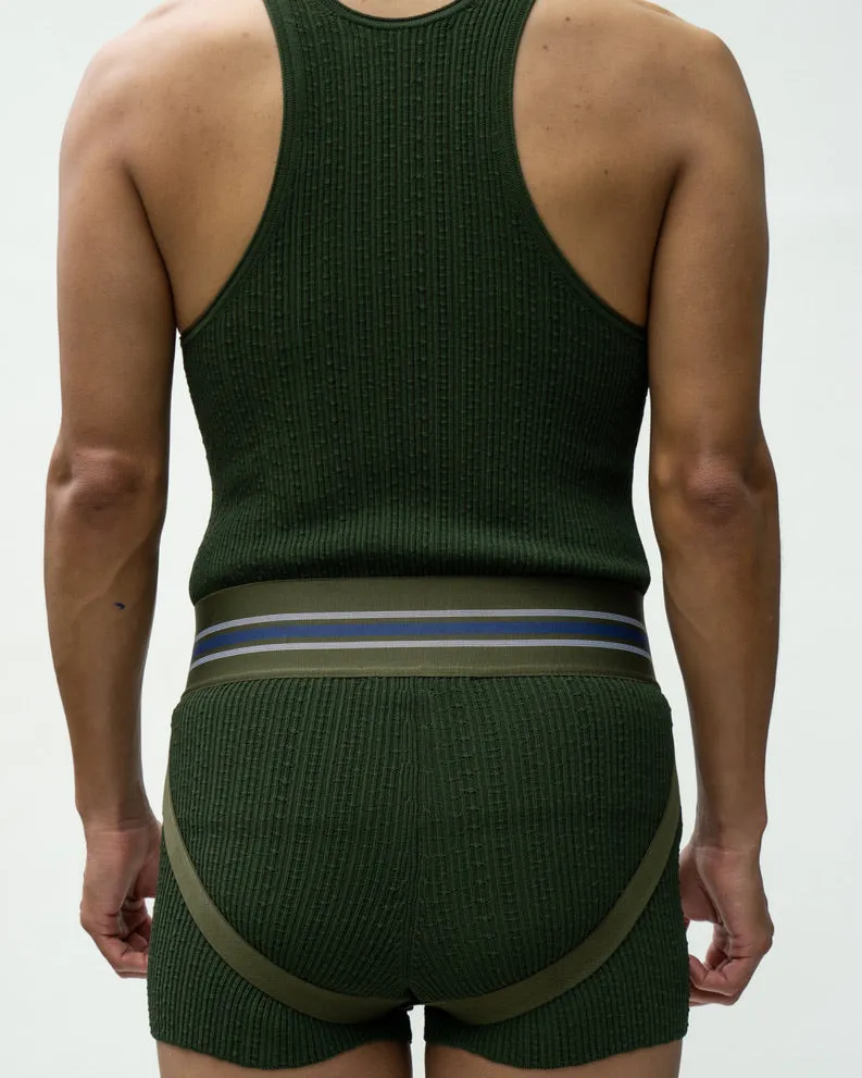 WALTER VAN BEIRENDONCK Jock Tank Green SS23