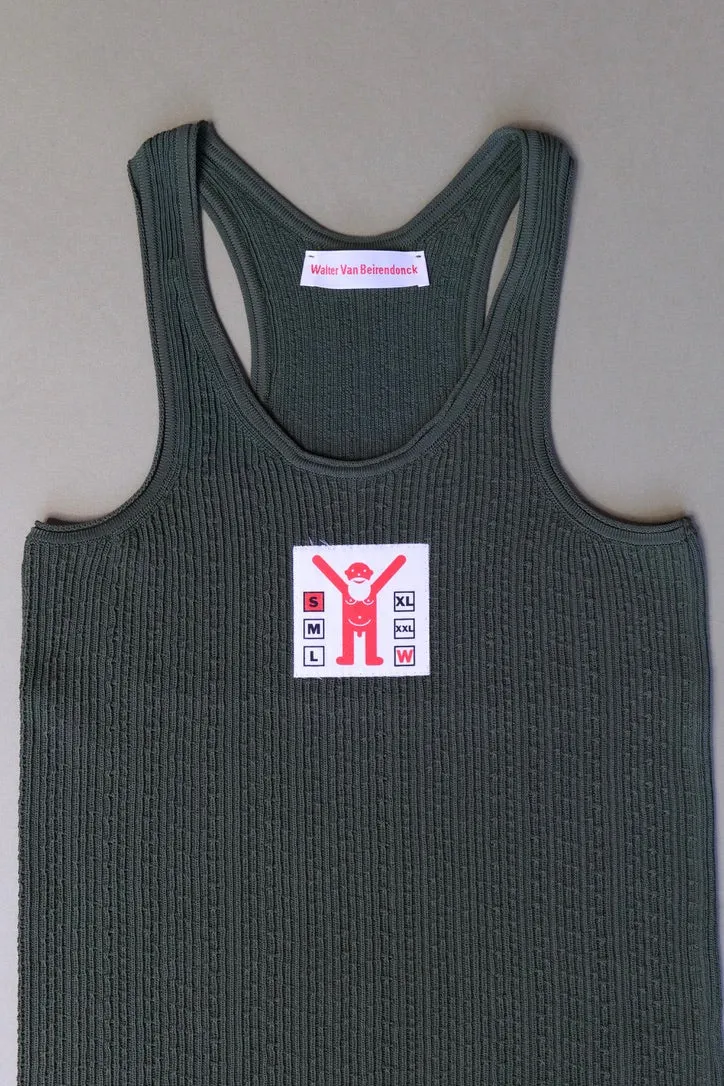 WALTER VAN BEIRENDONCK Jock Tank Green SS23