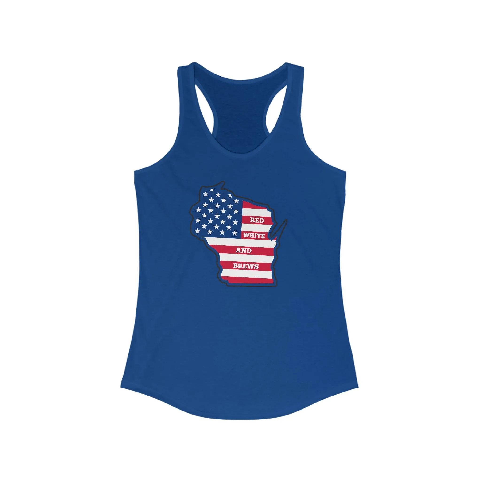 Wisconsin Red White & Brews Women's Racerback Tank Top